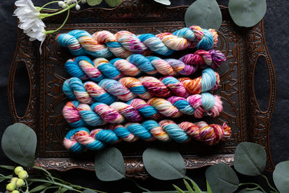 Blossom Enchantment - Mini Sock - Fingering Weight