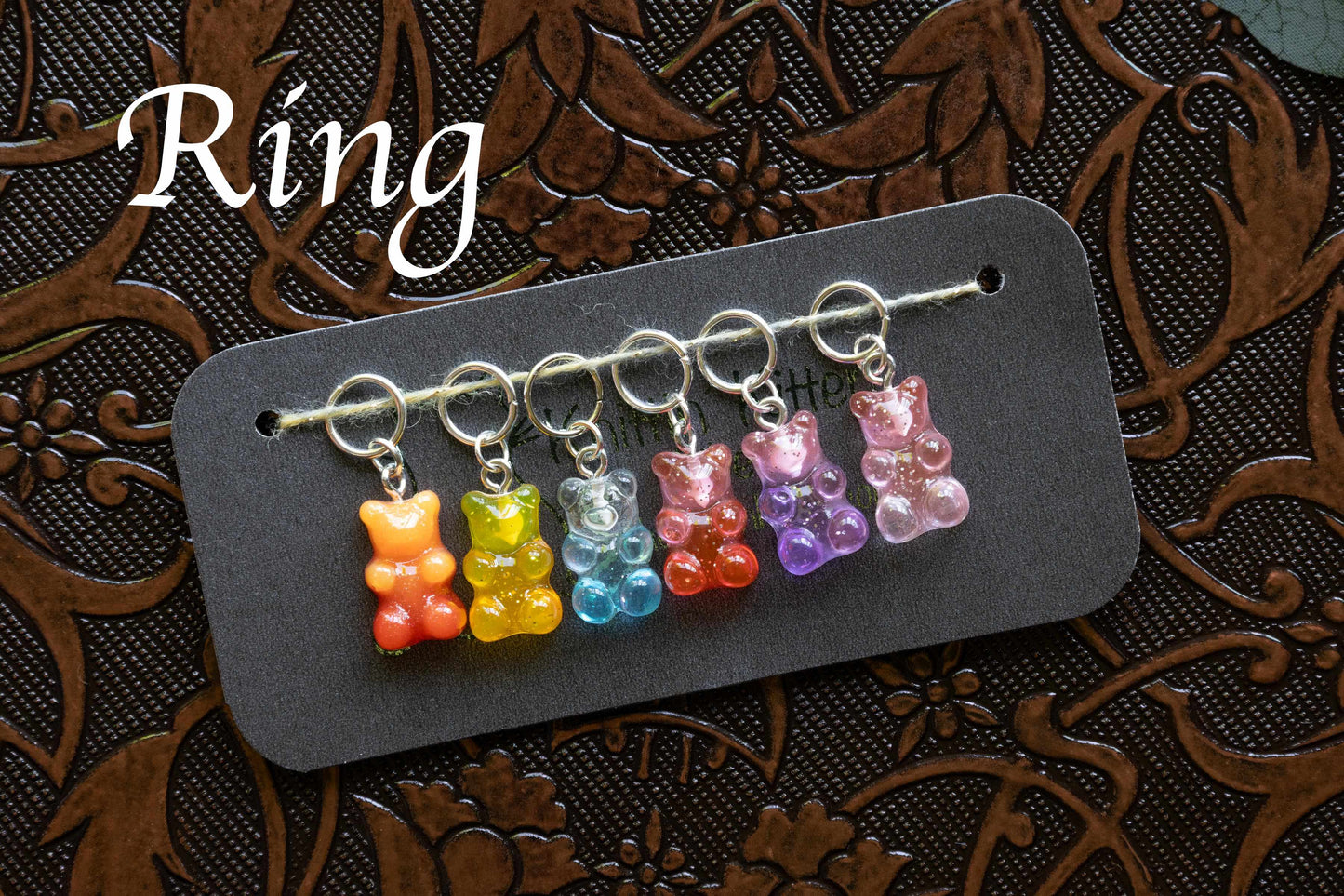 Vinyl Pouch and Gummy Bear Stitch Marker Set