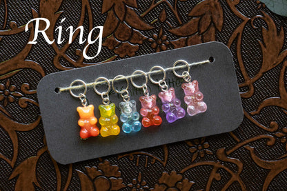 Vinyl Pouch and Gummy Bear Stitch Marker Set