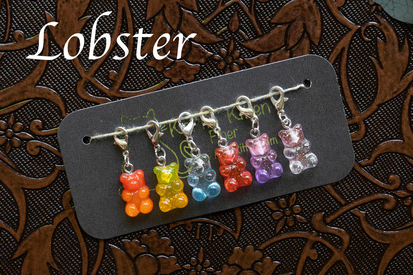 Vinyl Pouch and Gummy Bear Stitch Marker Set