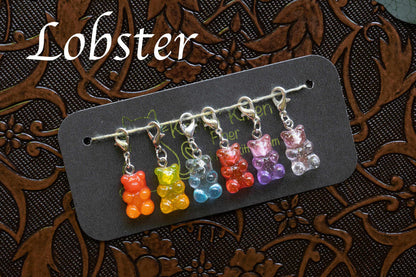 Vinyl Pouch and Gummy Bear Stitch Marker Set