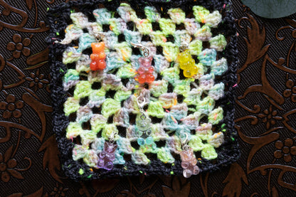 Vinyl Pouch and Gummy Bear Stitch Marker Set