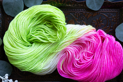 Kiwi Strawberry Sorbet - Silk Sheep - DK Weight