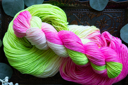 Kiwi Strawberry Sorbet - Silk Sheep - DK Weight
