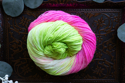 Kiwi Strawberry Sorbet - Silk Sheep - DK Weight