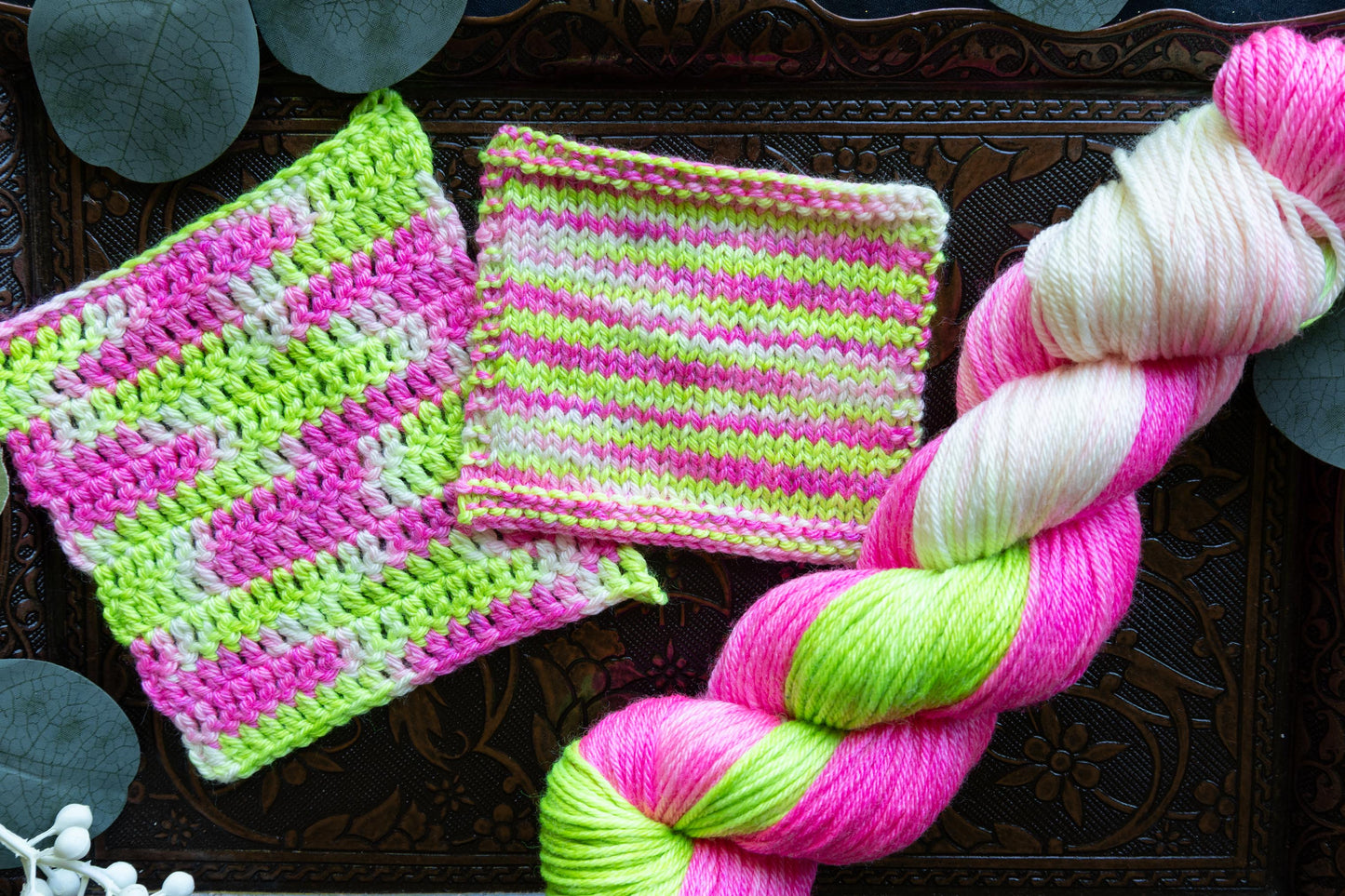 Kiwi Strawberry Sorbet - Silk Sheep - DK Weight
